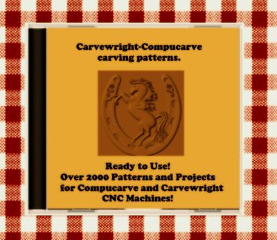 USB with Over 2000 Sears Craftsman Compucarve, Carvewright, Raven Patterns !