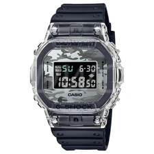 Casio G-Shock DW-5600SKC-1DR Digital Gray Black Translucent Camouflage Men Watch