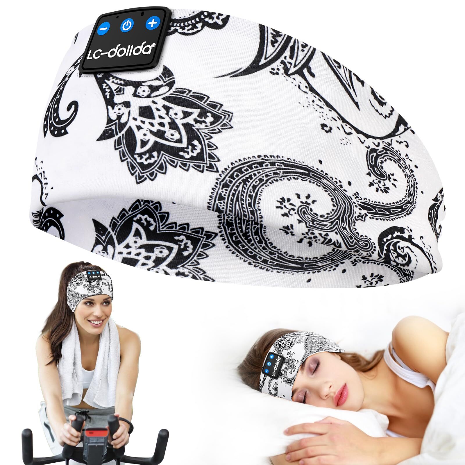 Sleep Headphones Bluetooth Wireless Headphones with Thin HD Stereo Speakers P...