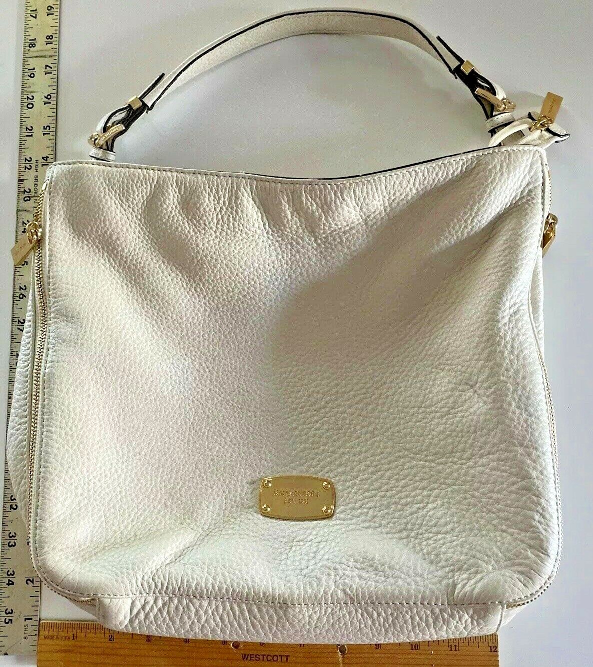 Michael Kors Essex Large Cream Leather Handbag 38T5YXSL3L