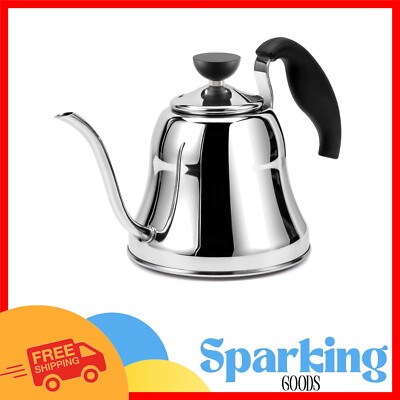 Lightweight 28oz Stainless Steel Gooseneck Kettle with Ergonomic