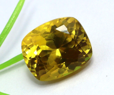 Natürlich 9.60 Karat Gelbe Saphir Makellos Ceylon Lose Kissen Schliff Edelstein
