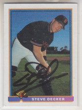 Autographed 1991 Bowman Steve Decker - Giants