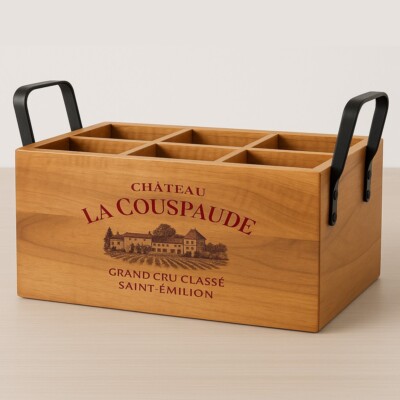 Livevie Wellington Collection 6-Bottle Wine Caddy, Beer & Soda Bottle Carrier