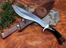 18" Custom Hand Forged Knife  D2 Carbon Steel  - Bull Horn & Rosewood Handle