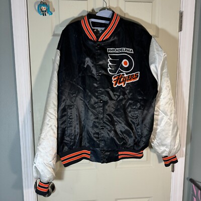 VTG 90s NHL Chalk Line Fanimation Philadelphia Flyers Satin Jacket