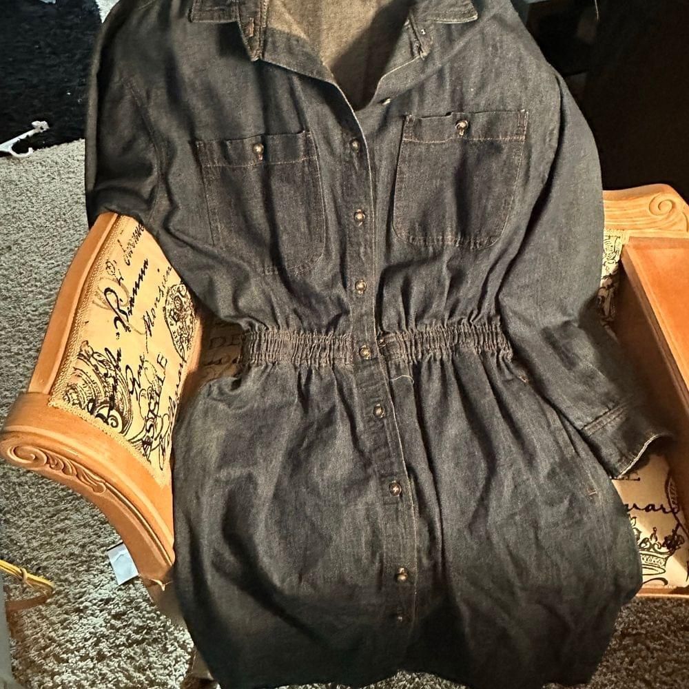 lisa denim dress Lower Waist Belted Sleeveless in Washed Cotton XS ROADTRIP RIBBON SWEATER Color:Stormy Blue The dress kicks out Fashion Design Course for