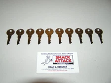 (10) VENDSTAR 3000 TOP LID DOOR KEYS #157 - New (OEM) / Free Ship!