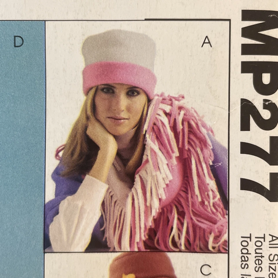 McCall's MP277 Misses Fashion Accessories Hat Scarf Mittens Sewing Pattern Uncut - Image 3 of 4