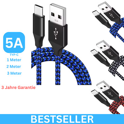 Ladekabel USB Typ C Datenkabel für Samsung Huawei Xiaomi Handy Schnellladekabel