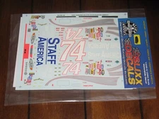 Slixx NASCAR 1656 74 Staff America Chad Little Chevy Waterslide Decals 1/24 NOS