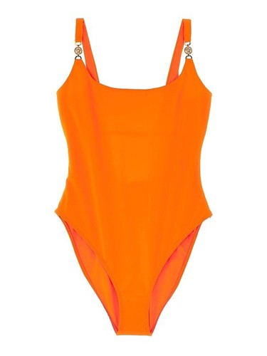 Versace Women's Medusa Head One Piece Orange Swimsuit Versace sz 5 US XL IT 46