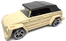 2008 HOT WHEELS VOLKSWAGEN TYPE 181 BEIGE 1:64 DIECAST 2 5/8" CAR W/ BLACK ROOF