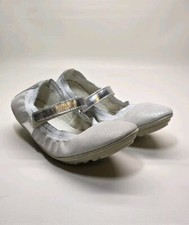 Primigi Girl Mary Jane Ballet Flat Silver Leather Shoes Size US 3 EU 35