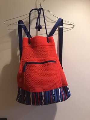 Vera Bradley Mesh Reddish/Orange Drawstring Backpack  display picture 1