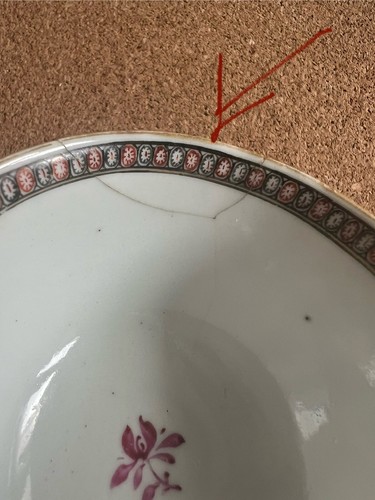 Antico set mandarino cinese, 2 ciotole da tè, 1 piattino e 1 tazza da caffè, XVIII secolo - Foto 16 di 24