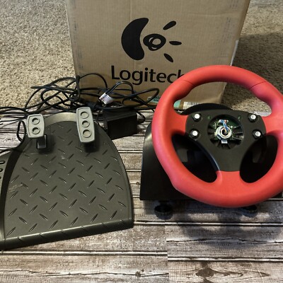 logitech wingman formula force Wheel And Foot Pedels Wheel Missing Emblem