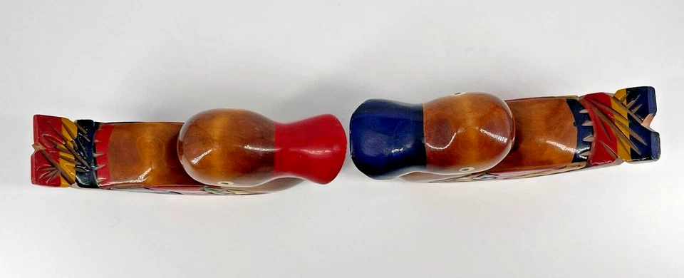 Juego de 2 adornos artísticos señuelo de pato de madera patitos decoración albergue Foto 2 de 4