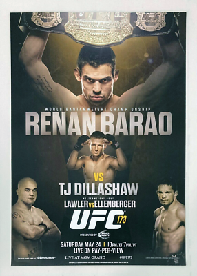 UFC 173 Poster, V2, 27x39, TJ Dillashaw, Renan Barao, Robbie Lawler,  Unsigned | eBay, image size:286x400