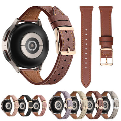Stitching Watch Strap for Samsung Galaxy Watch 3 4 5 Genuine Leather Watch Bands