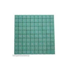 100 WOODEN/PLASTIC SCRABBLE TILES BLACK LETTERS NUMBERS FOR CRAFTS ALPHABETS