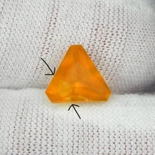 1.5ct Precious Fire Opal Natural Earth Mined Unheated Broken Trillion Ethiopia