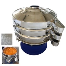 Industrial 39.3" Stainless Steel Vibrating Screen 220V 20 Mesh 100 Mesh Sifter