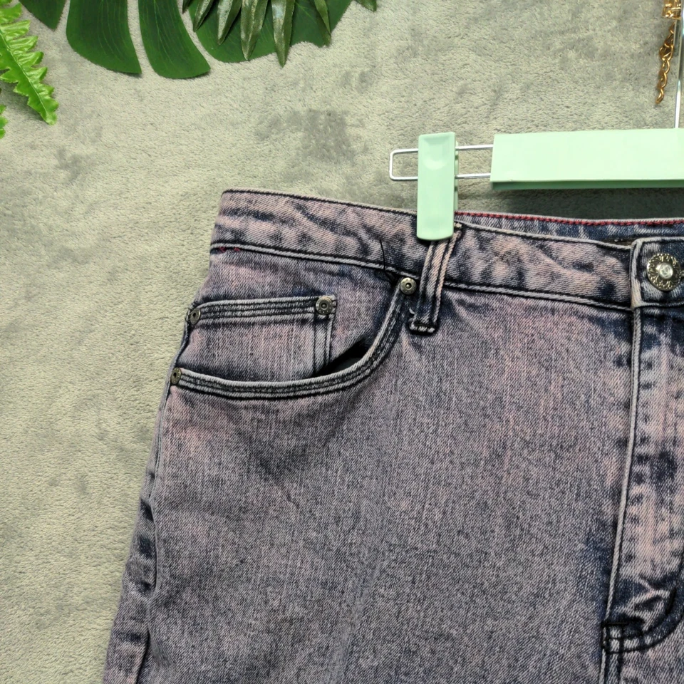 Pantalones de mezclilla para mujer Crest W38 L29 tiro alto recto blanqueador lavado claro Foto 4 de 4