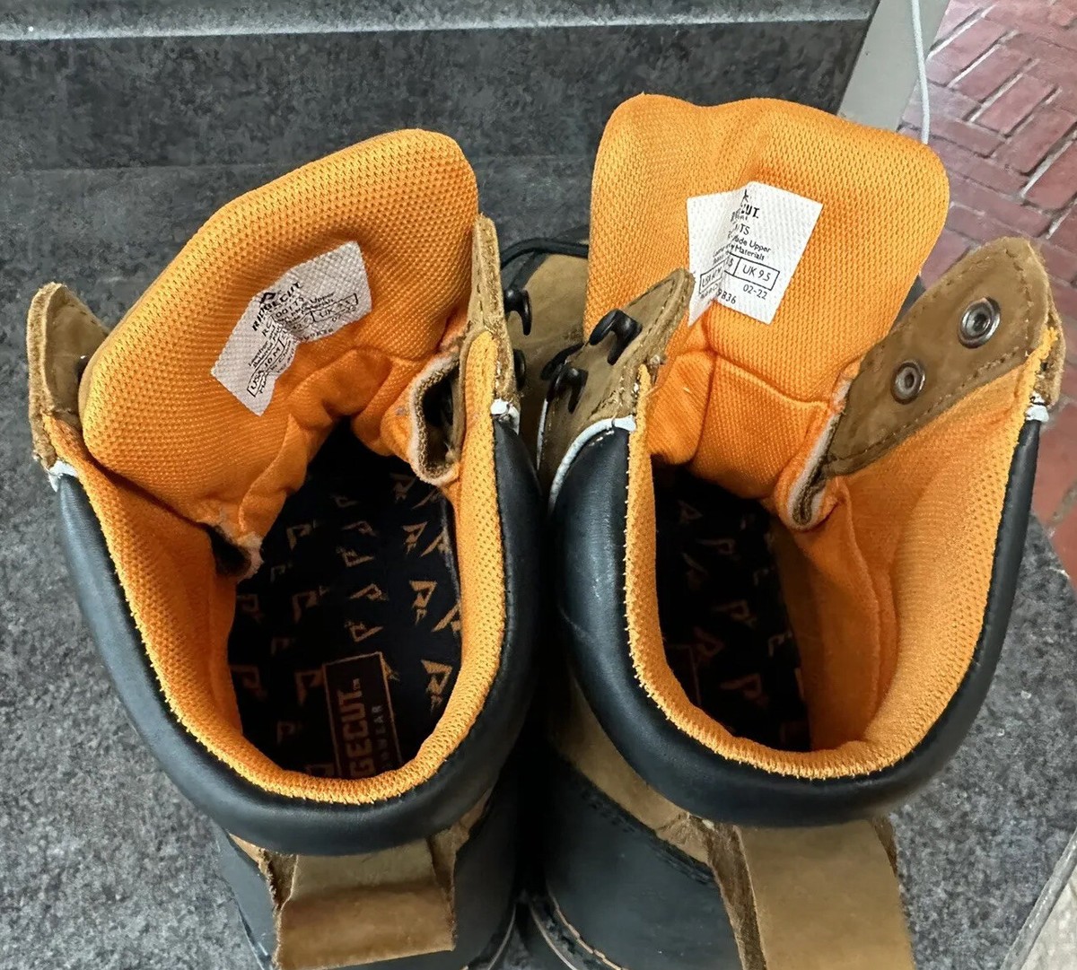 Ridgecut Toughwear Mens Brown Leather 6” Steel Toe Work 