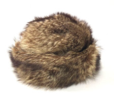 WOMAN'S GENUINE RACCOON FUR HAT, 22.5", MEDIUM, 7-7.25