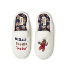 NWT Dearfoams Plush Memory Foam Slippers Women  s L 9-10  Official Cookie Tester  
