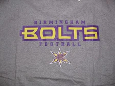 XFL Birmingham Bolts Football T-Shirt Champion Size XL Gray New With Tags NWT