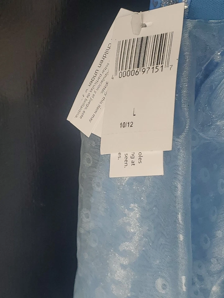 Vestido Cenicienta Parques Disney - Niñas Talla L (10/12) - Vestido Azul con Acento Plateado Foto 4 de 4