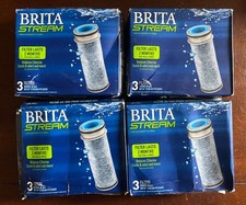 4 PACKS OF 3 Brita Stream Replacement Water Filters 3 Count 40 Gal Open Box