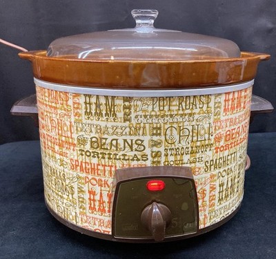 Crockery Slow Cooker Crockpot Montgomery Ward Model 86-46352 Vintage 5.5 Qt