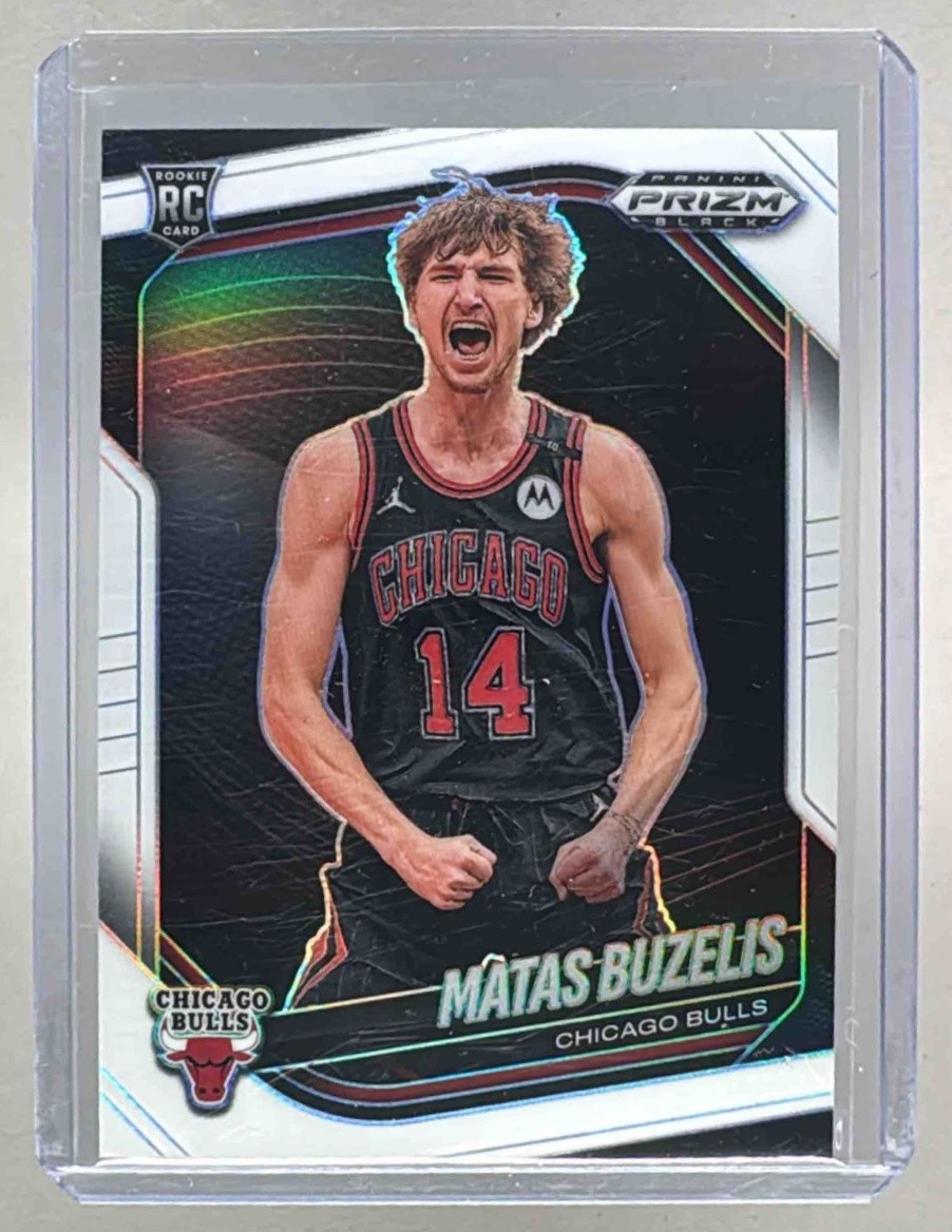 Matas Buzelis 2024 Panini Prizm Black #41 White Rookie RC /175