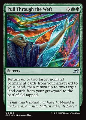 Magic/MTG Pull Through the Weft EOE-202 Uncommon Englisch Neu Foil