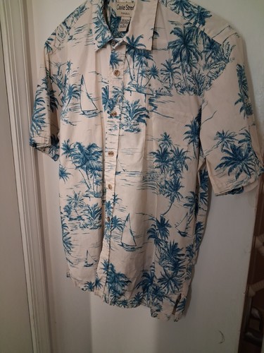 Cooked Street Honolulu Hawaiian Print S/S Cotton Shirt Mens Medium - Picture 1 of 4
