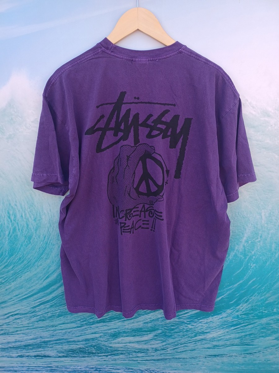 Stussy XXL NWT Peace Hand Purple Pigment Dyed Tee #0492 | eBay