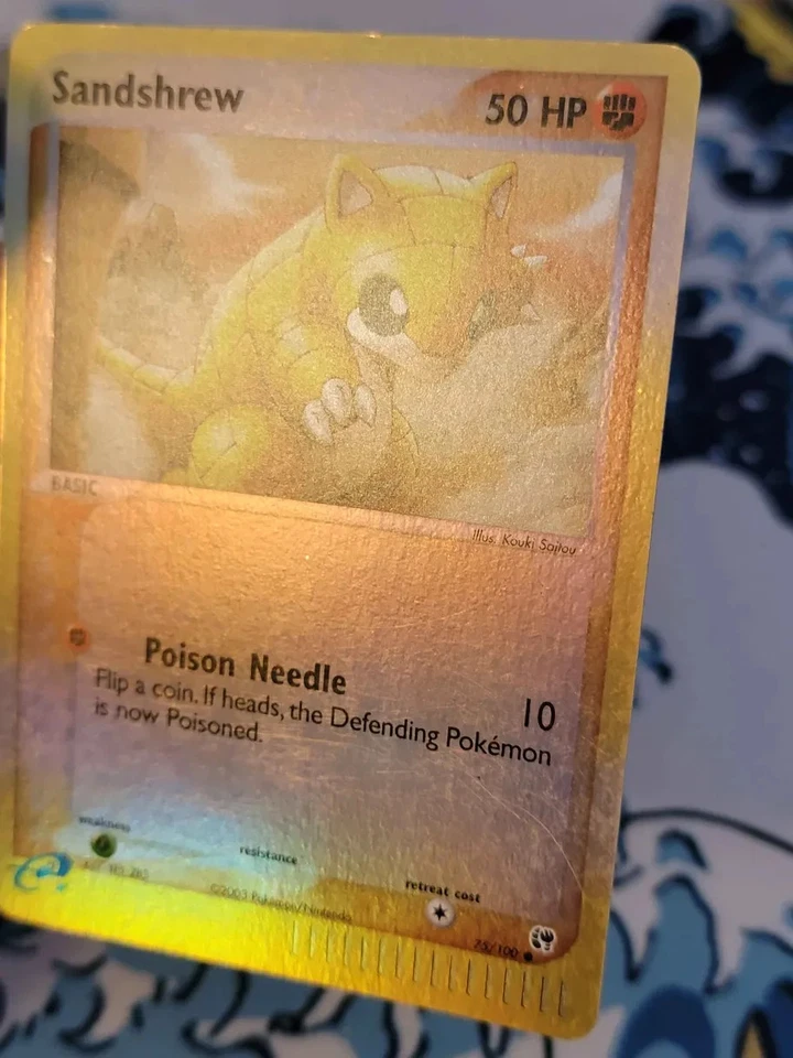 Sandshrew 75/100 EX Sandstorm Reverse Holo Pokémon Card TCG LP - Image 3 of 4