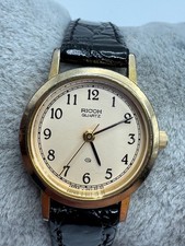 Vintage Ladies Ricoh Gold Tone Quartz Watch New Battery