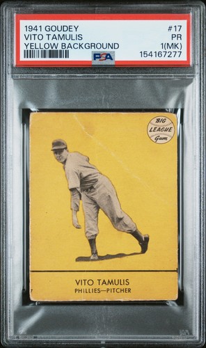 Vito Tamulis [Yellow Background] #17 1941 Goudey card