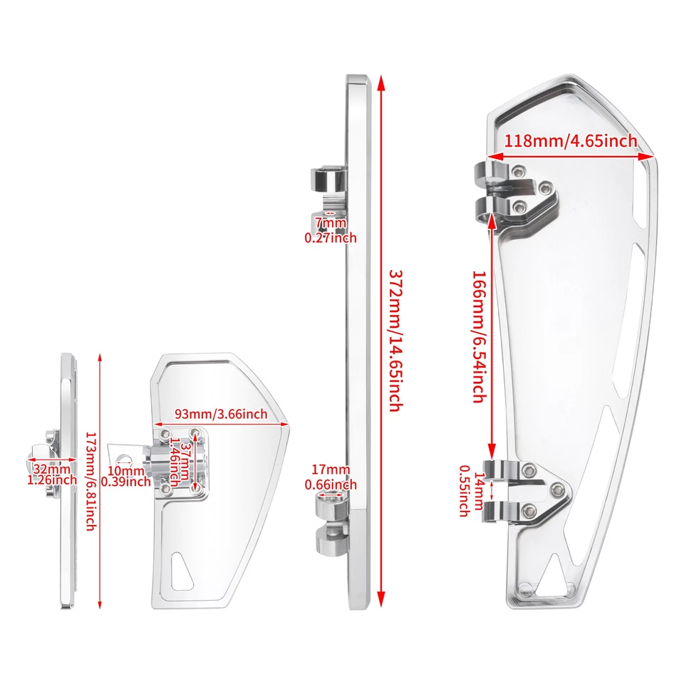 Chrome Floorboards Driver Footboards Passenger Foot Peg For Harley Street Glide - Изображение 3 из 4