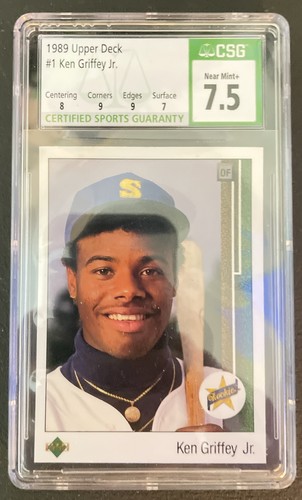 1989 Upper Deck - Ken Griffey Jr. #1 Rookie CSG 7.5 Near Mint +