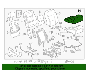 Funda de asiento genuina GM gris ceniza oscura 84549872 Foto 2 de 4
