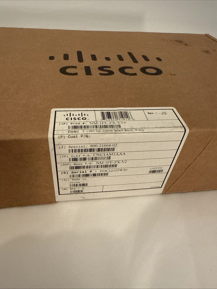 New Sealed Cisco NM-1FE-FX-V2 Network Module - Image 2 of 2