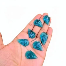 London Blue Topaz Glass Arrowhead 1-1.5" Spearhead Crystal Jewelry Making Lot