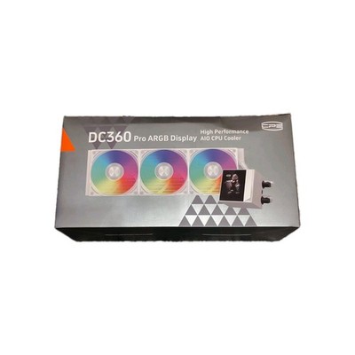 PCCOOLER CPS DC360 Pro ARGB AIO CPU Liquid Cooler 360mm 2.4 Inch IPS Display Wh