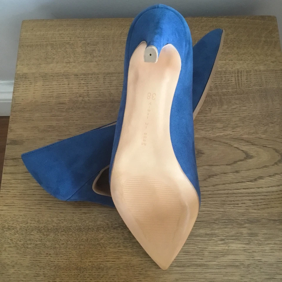 Vera Pelle Sandro Ferrone Ladies Italian Blue  Shoes Size UK 5 /38 RRP €159 - Image 4 of 4