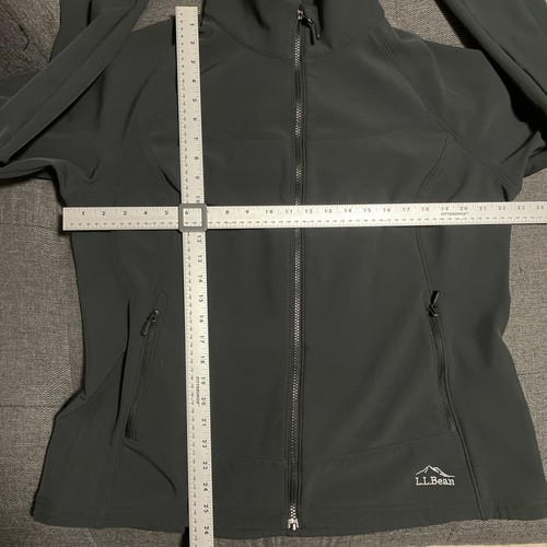 LL Bean Pathfinder Soft Shell Jacket XL REG Women's Fleece Line Full Zip Black - Picture 6 of 6